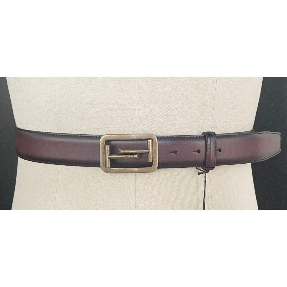Tods Italy Men's Burgundy Leather‎ Dress Belt, XCMCQO50100HUR9974
